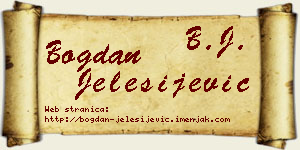 Bogdan Jelesijević vizit kartica